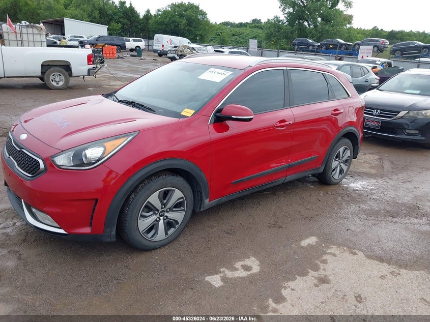 Vin: kndcc3lc8j5153905, lot: 45823957, kia niro ex 20182