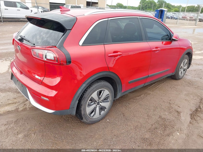 Vin: kndcc3lc8j5153905, lot: 45823957, kia niro ex 20184