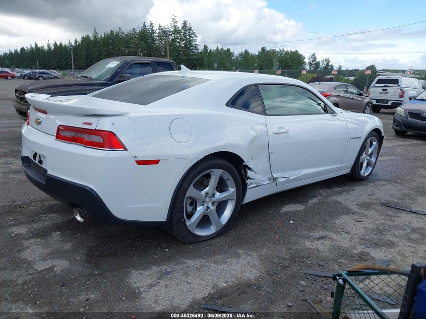 Vin: 2g1ff1e30f9292693, lot: 45824423, chevrolet camaro 2lt 20154