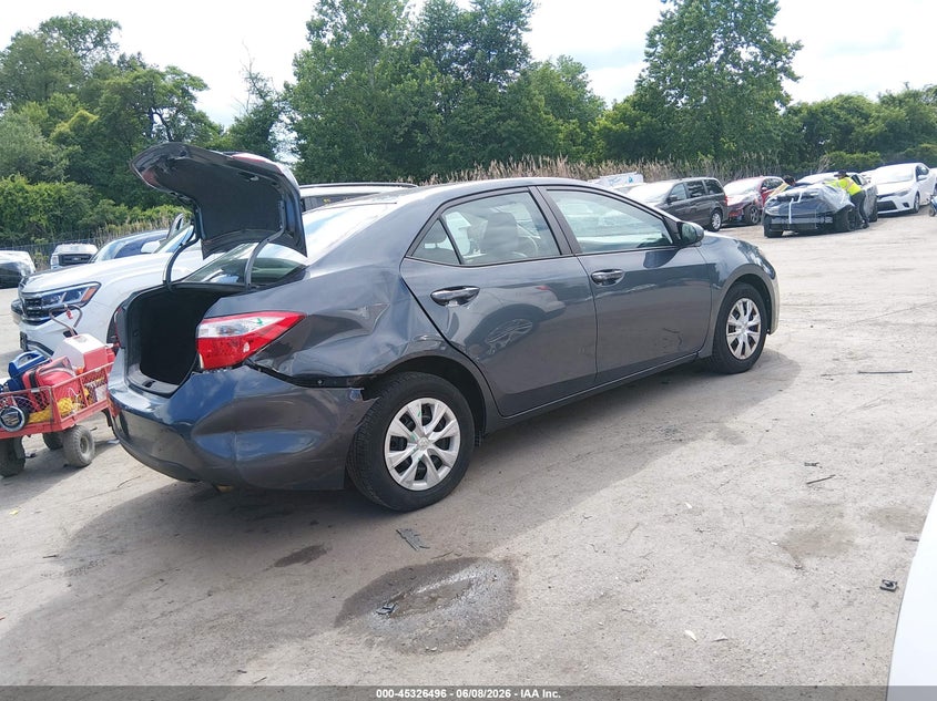 Vin: 2t1bprhe2fc401346, lot: 45824429, toyota corolla le eco 20154