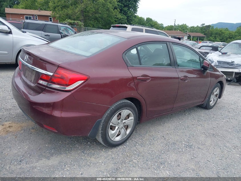 Vin: 2hgfb2f56dh583258, lot: 45824443, honda civic lx 20134