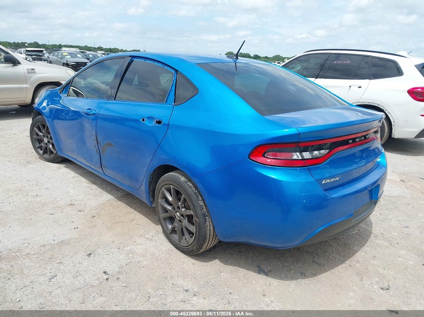 Vin: 1c3cdfaaxfd392275, lot: 45824626, dodge dart se 20153