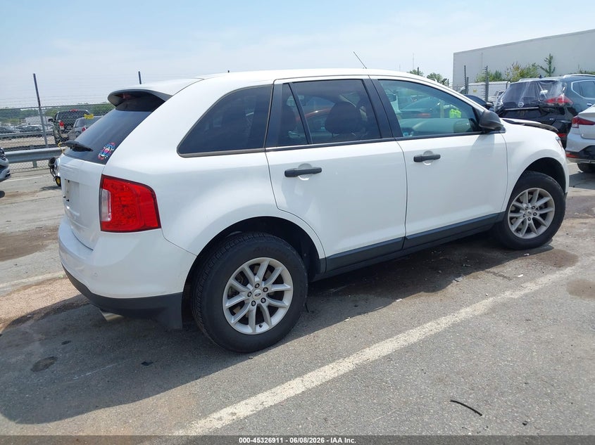 Vin: 2fmdk3gc6eba32658, lot: 45824844, ford edge se 20144