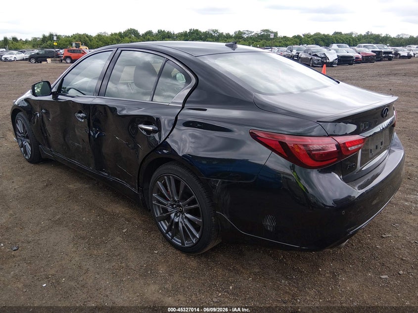Vin: jn1fv7dr3pm590214, lot: 45824947, infiniti q50 red sport 400 awd 20233