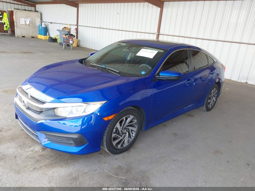Vin: 19xfc2f77ge098642, lot: 45825228, honda civic ex 20162
