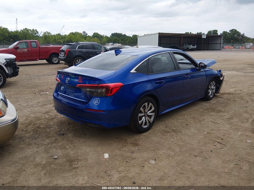 Vin: 2hgfe2f21nh528490, lot: 45825295, honda civic lx 20224
