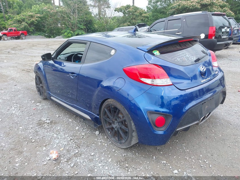 Vin: kmhtc6ae9gu289184, lot: 45825329, hyundai veloster turbo 20163