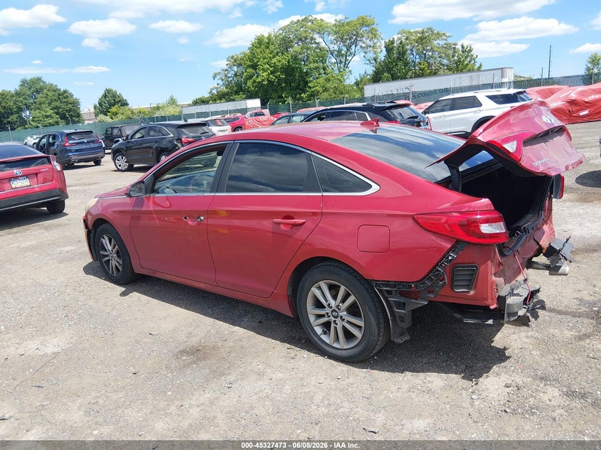 Vin: 5npe24af7hh560770, lot: 45825406, hyundai sonata se 20173