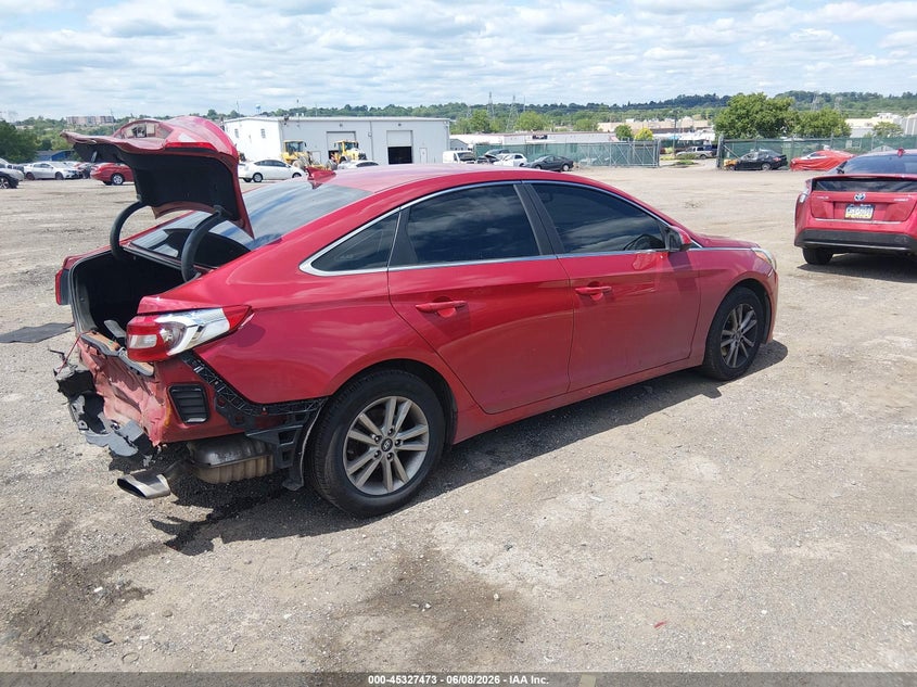 Vin: 5npe24af7hh560770, lot: 45825406, hyundai sonata se 20174