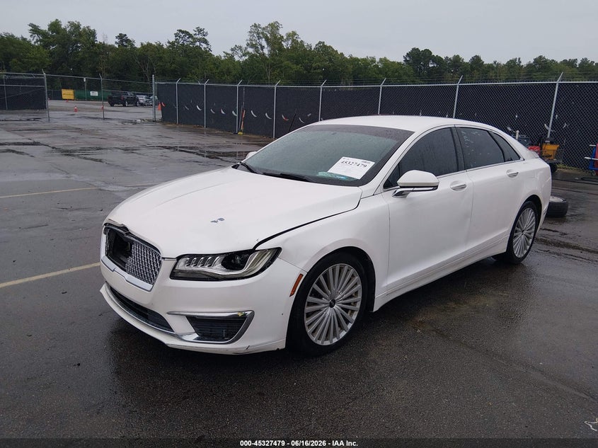 Vin: 3ln6l5e93hr610990, lot: 45825411, lincoln mkz reserve 20172