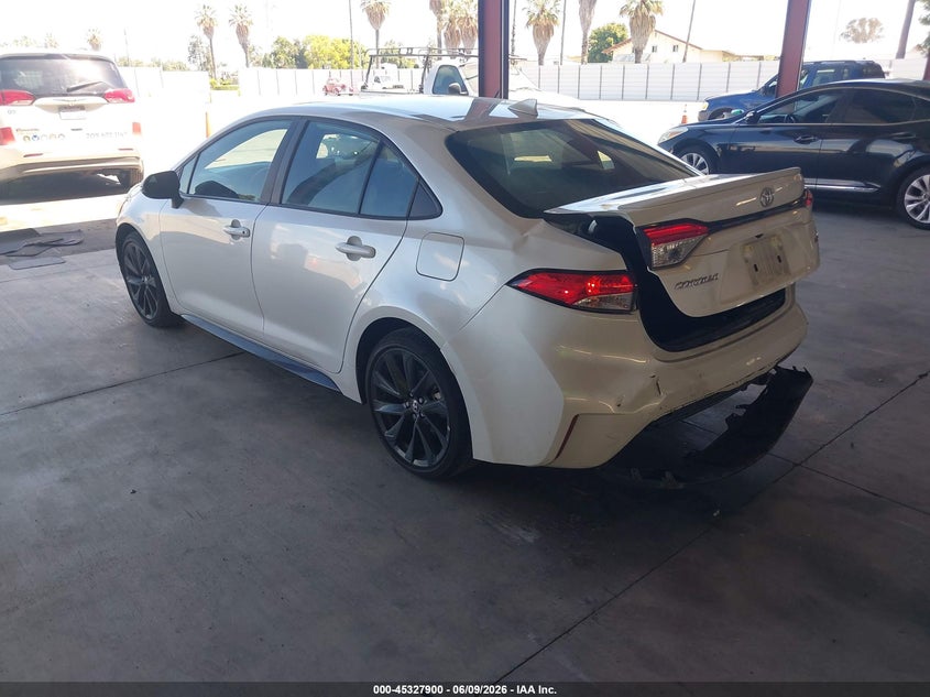 Vin: 5yfp4mce5pp149537, lot: 45825832, toyota corolla se 20233