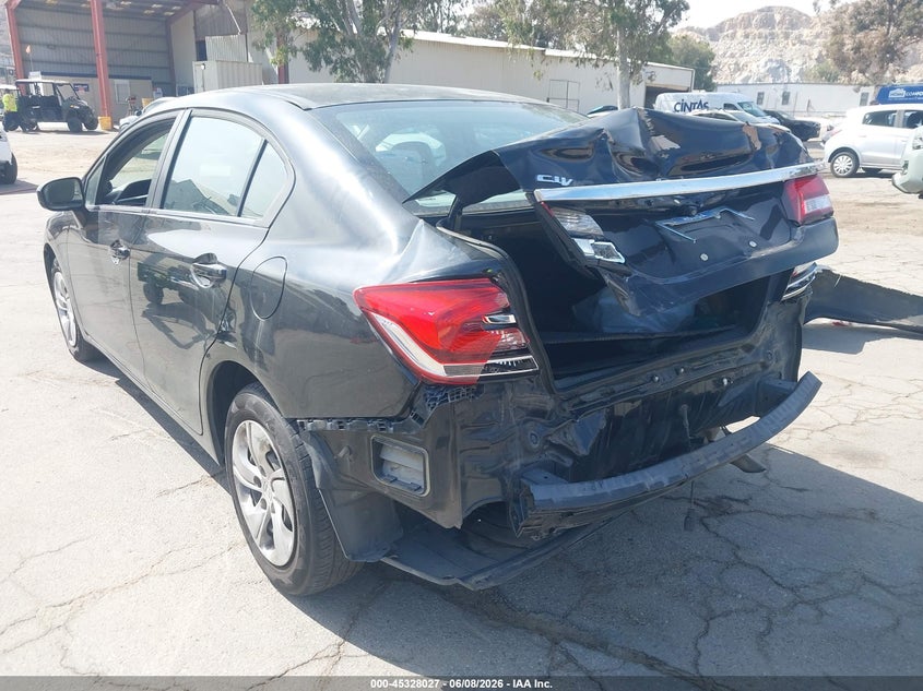 Vin: 19xfb2f80ee247384, lot: 45825960, honda civic ex 20143