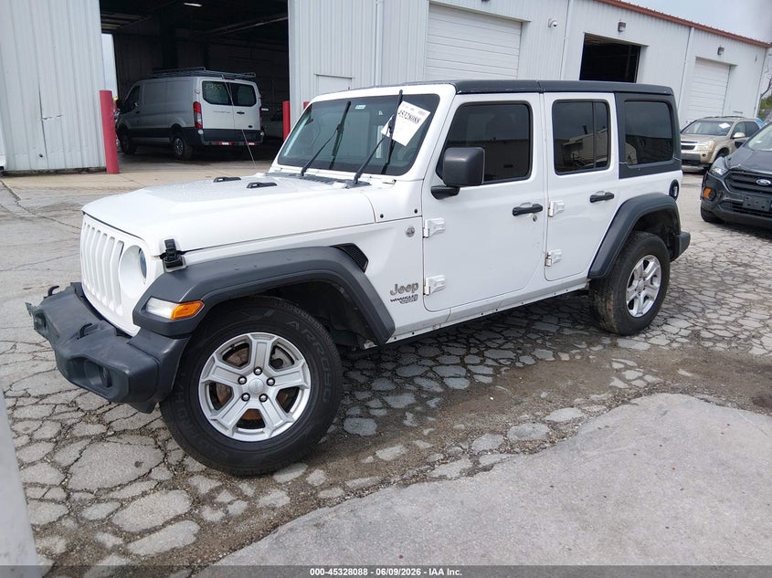 Vin: 1c4hjxdg3lw299341, lot: 45826021, jeep wrangler unlimited sport s 4x4 20202
