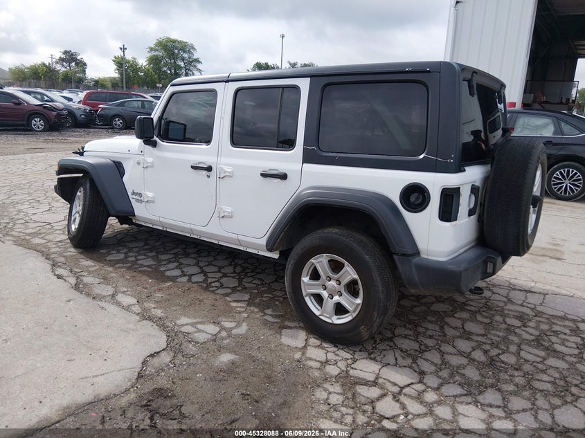 Vin: 1c4hjxdg3lw299341, lot: 45826021, jeep wrangler unlimited sport s 4x4 20203