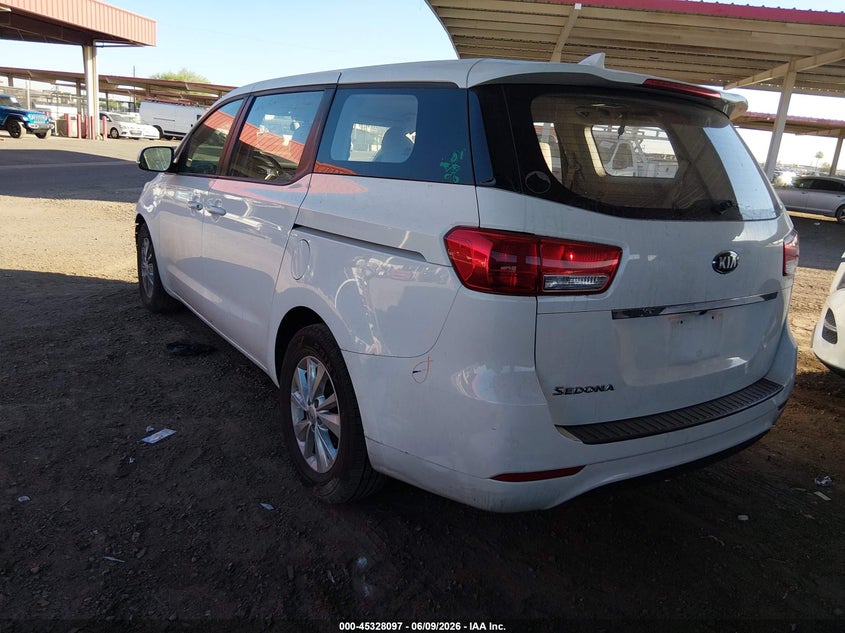 Vin: kndma5c12j6406926, lot: 45826030, kia sedona l 20183