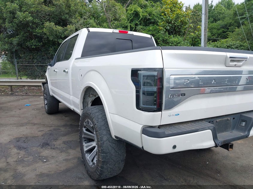 Vin: 1ftfw1ef9gfb93817, lot: 45826051, ford f-150 platinum 20163