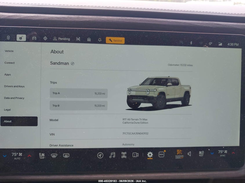 2025 Rivian R1T Adventure VIN: 7FCTGCAA3SN040932 Lot: 45328183