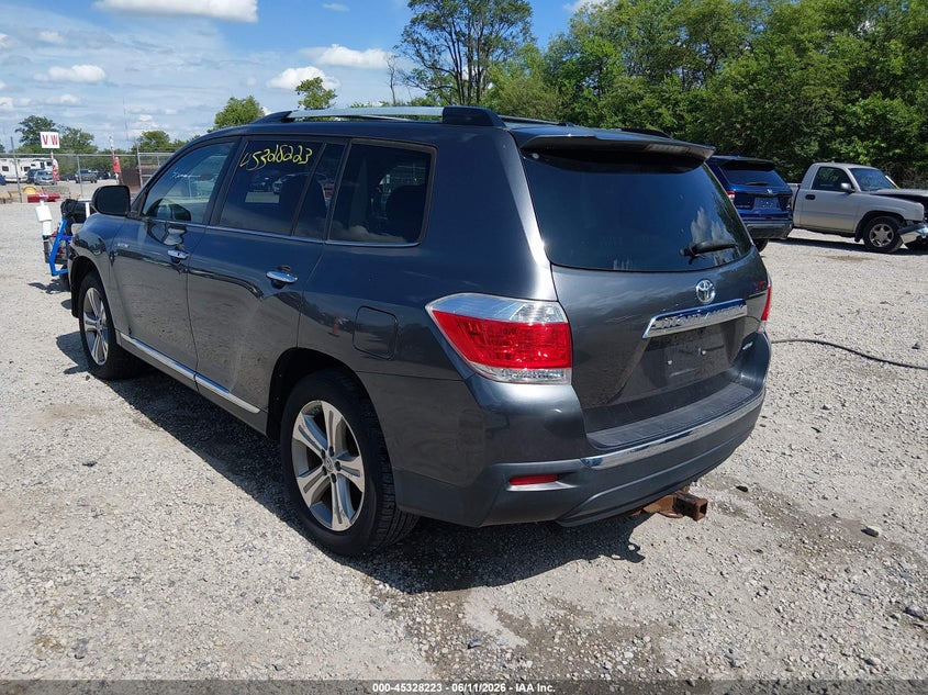 Vin: 5tddk3eh8cs120786, lot: 45826156, toyota highlander limited v6 20123