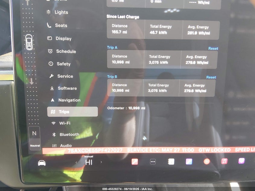 2023 Tesla Model X Dual Motor All-Wheel Drive/Standard Range VIN: 7SAXCDE55PF427027 Lot: 45328274