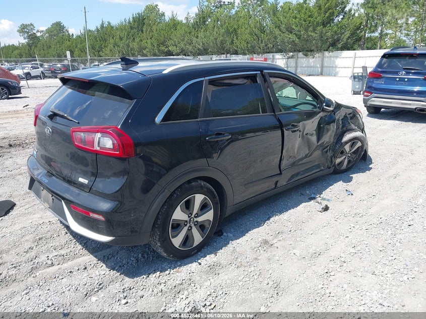 Vin: kndcc3lc7j5129322, lot: 45826374, kia niro ex 20184
