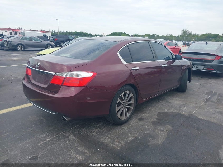 Vin: 1hgcr2f38da266836, lot: 45826401, honda accord lx 20134