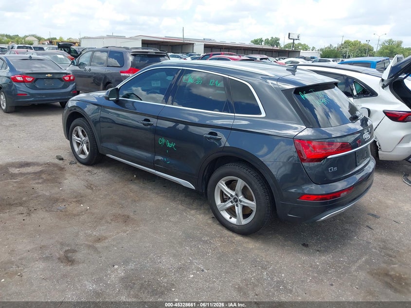 Vin: wa1aaafy1m2062855, lot: 45826594, audi q5 premium 45 tfsi quattro s tronic 20213