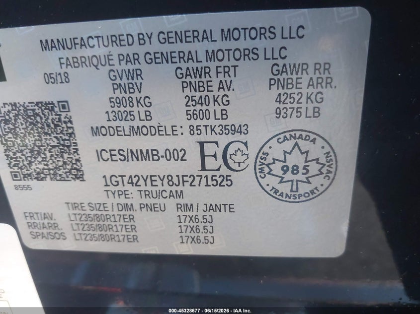2018 GMC SIERRA 3500HD auction photo 8