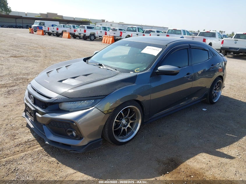 Vin: shhfk7h91hu418112, lot: 45826826, honda civic sport touring 20172