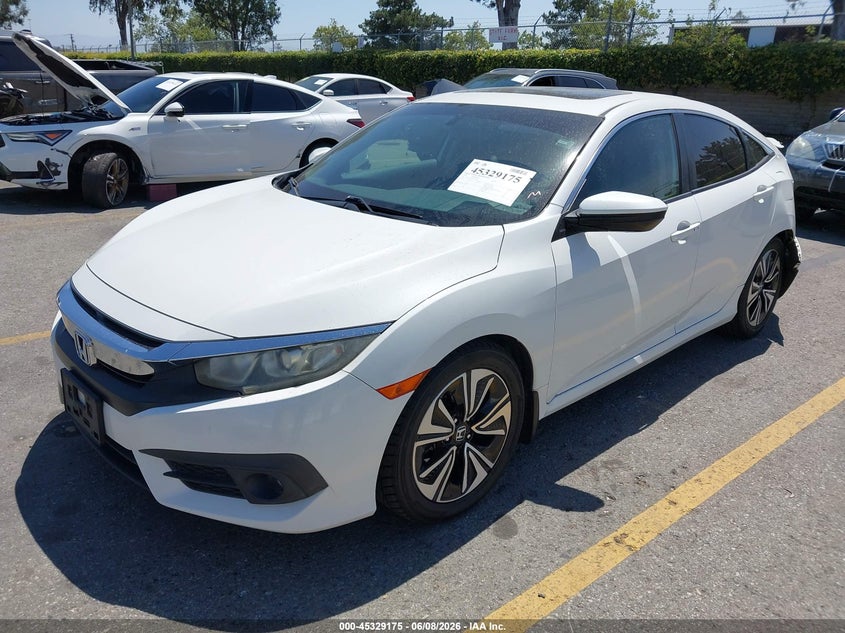 Vin: 2hgfc1f78gh642260, lot: 45827108, honda civic ex-l 20162