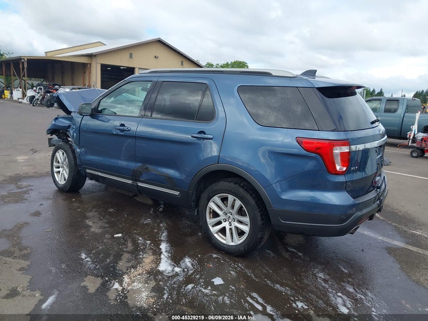 Vin: 1fm5k8dhxjgb10346, lot: 45827152, ford explorer xlt 20183