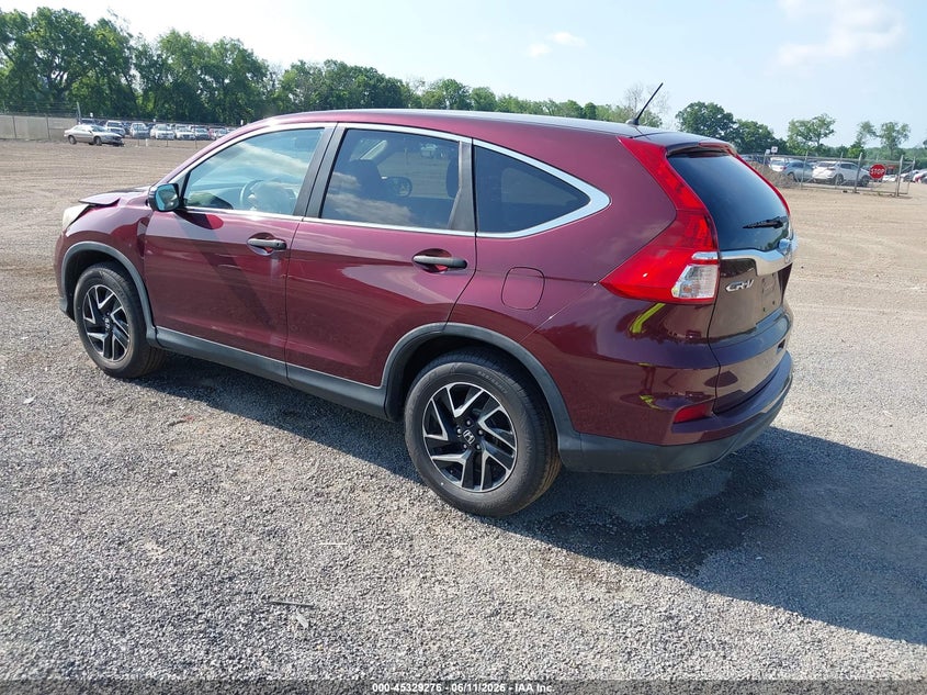 2016 HONDA CR-V SPORT UTILITY VEHICLE 2.4L I-4 DI, DOHC, VVT, 185HP