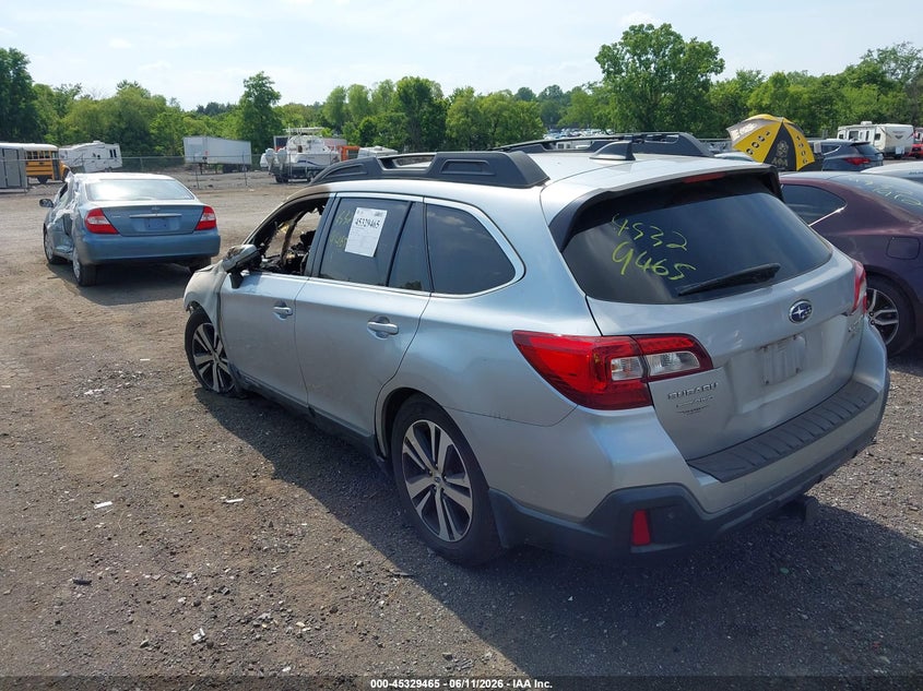 Vin: 4s4bsenc8j3345887, lot: 45827398, subaru outback 3.6r limited 20183