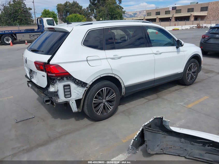 Vin: 3vv3b7ax1jm015196, lot: 45827586, volkswagen tiguan 2.0t se/2.0t sel 20184