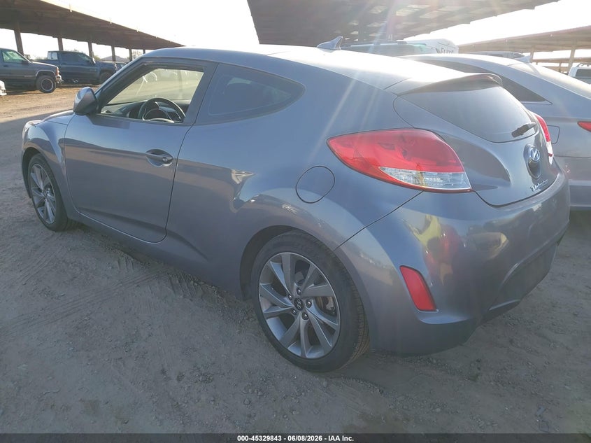 Vin: kmhtc6ad4gu291464, lot: 45827776, hyundai veloster 20163