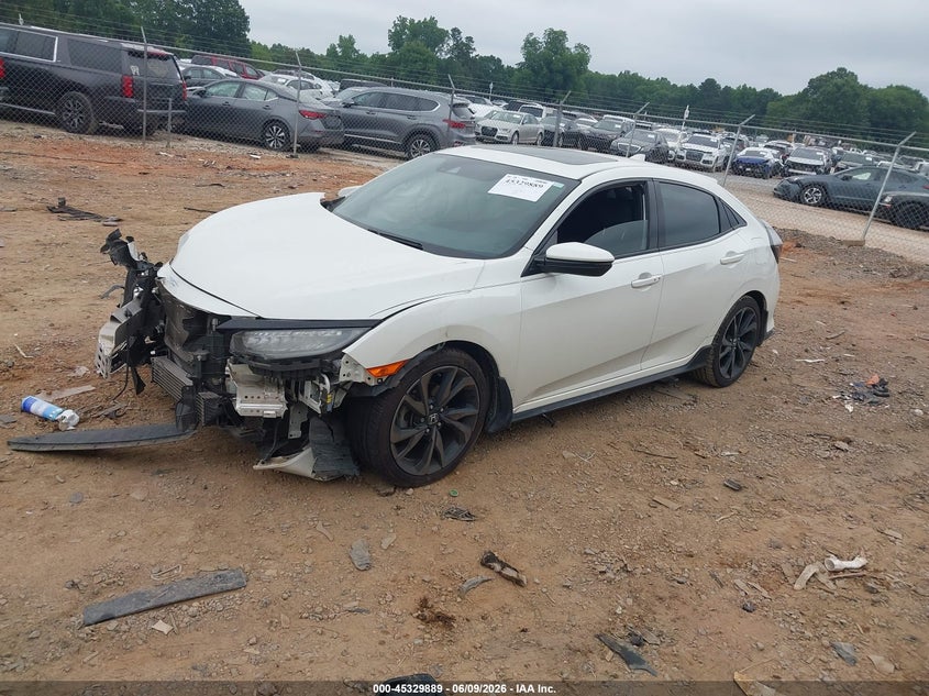Vin: shhfk7h93ku224298, lot: 45827822, honda civic sport touring 20192