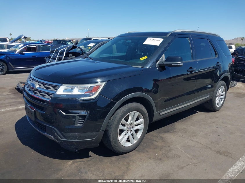 Vin: 1fm5k8d80jgb14325, lot: 45827836, ford explorer xlt 20182