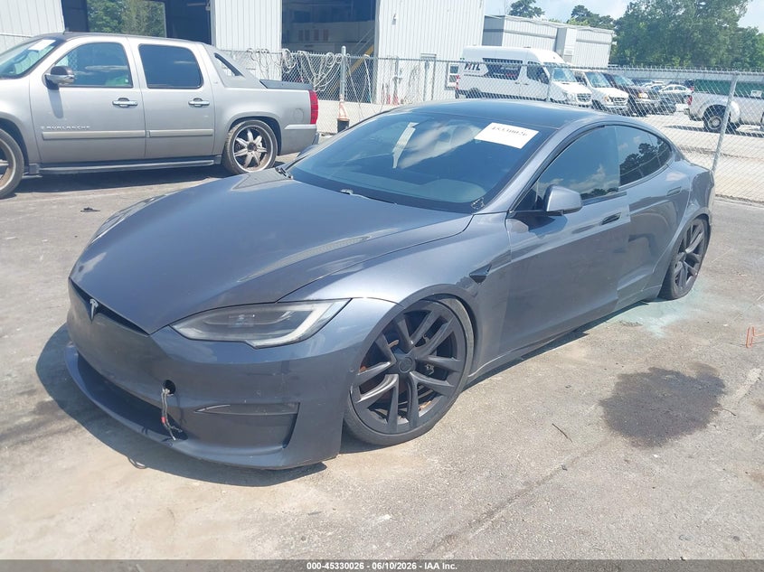 Vin: 5yjsa1e6xmf435737, lot: 45827964, tesla model s plaid tri motor all-wheel drive 20212