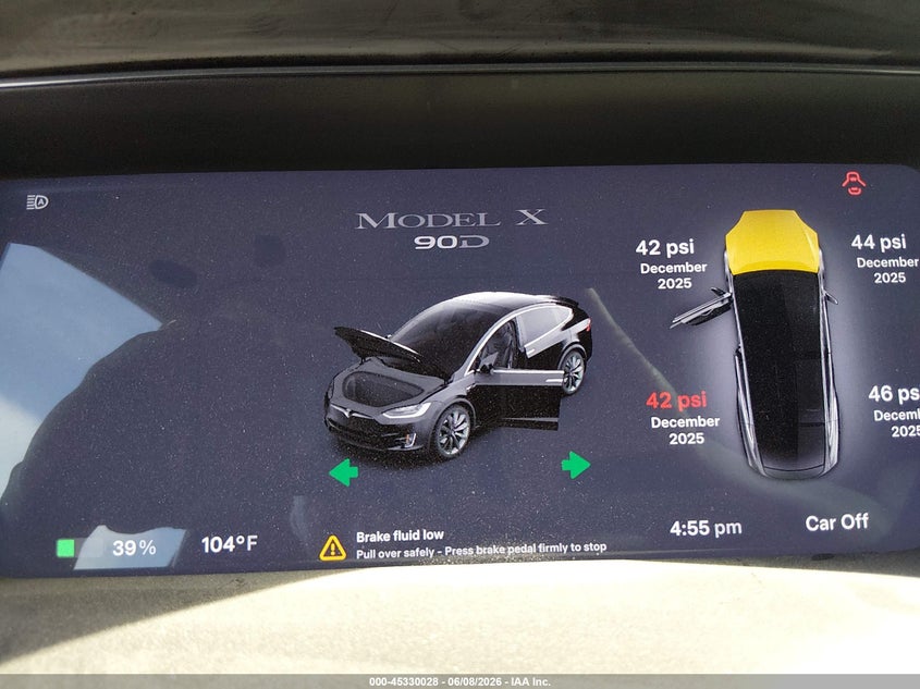 2016 Tesla Model X VIN: 5YJXCBE26GF031258 Lot: 45330028