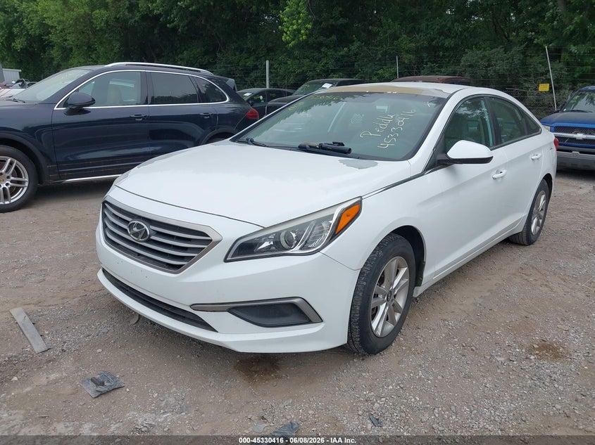 Vin: 5npe24af0gh278873, lot: 45828354, hyundai sonata se 20162