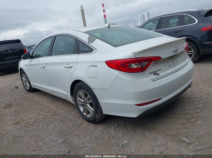 Vin: 5npe24af0gh278873, lot: 45828354, hyundai sonata se 20163