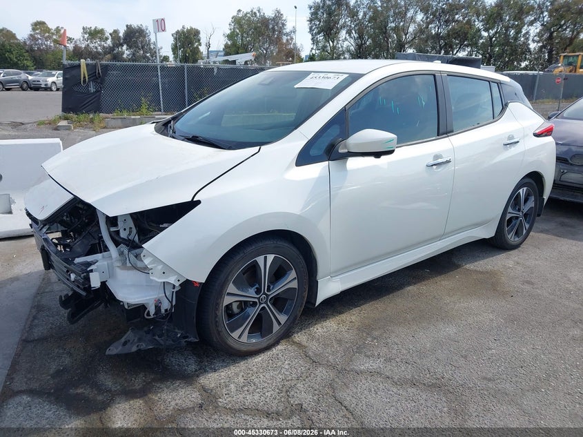 Vin: 1n4az1cv2nc563537, lot: 45828611, nissan leaf sv 40 kwh 20222