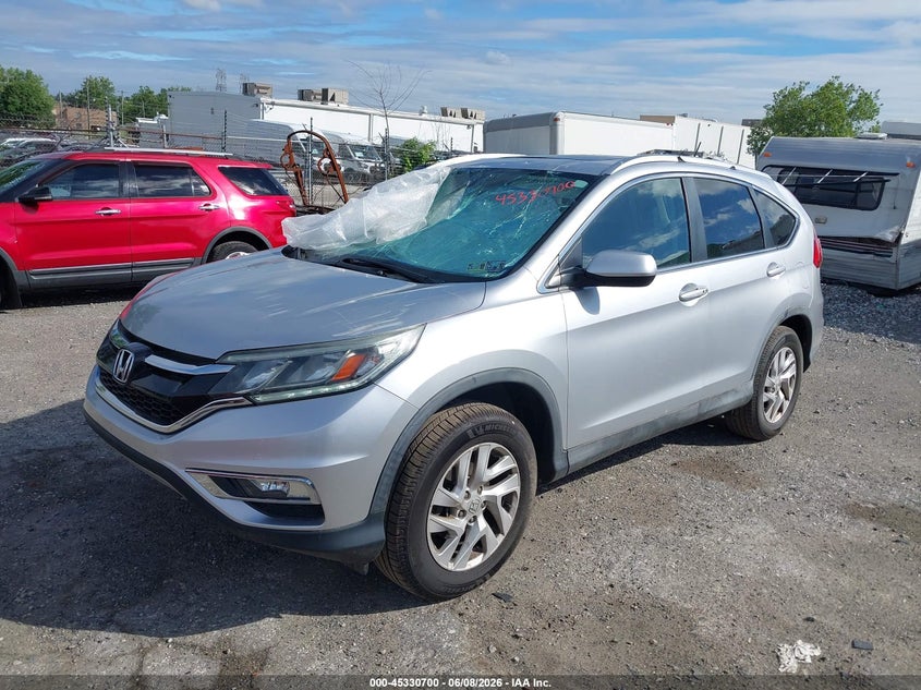 Vin: 2hkrm4h75fh604191, lot: 45828638, honda cr-v ex-l 20152