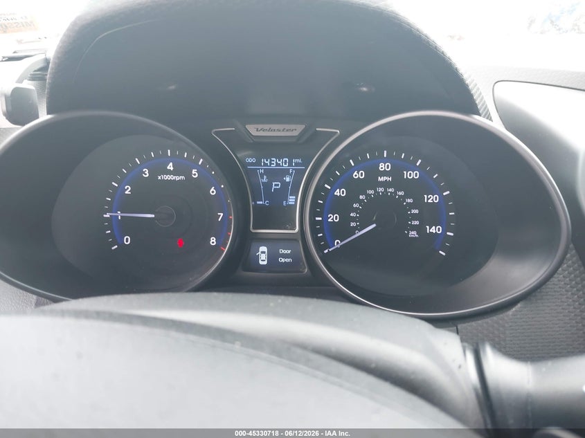 HYUNDAI VELOSTER 2013 VIN KMHTC6AE3DU156402