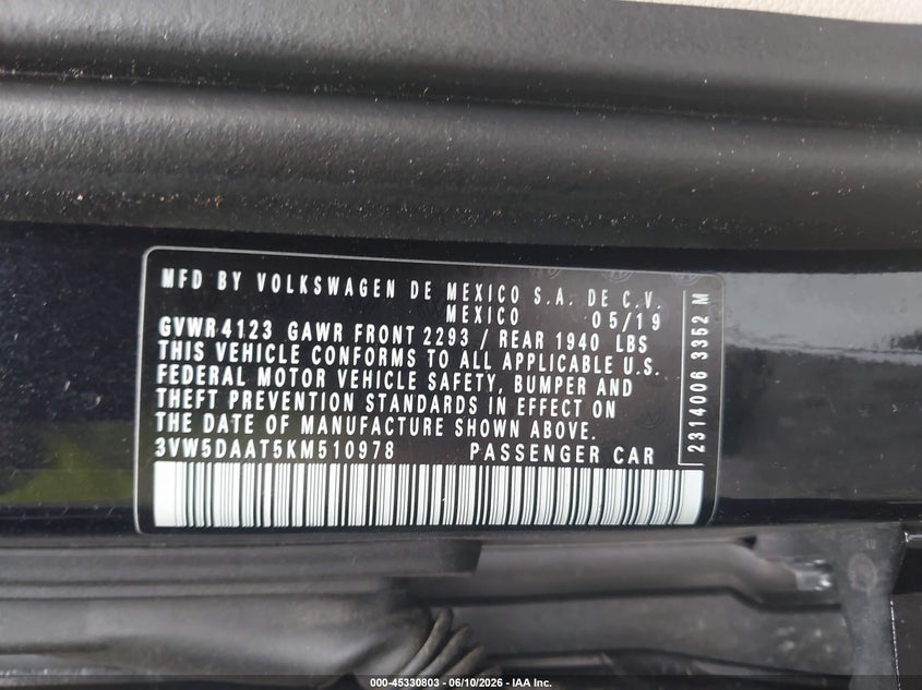 2019 VOLKSWAGEN BEETLE 2.0T FINAL EDITION SE/2.0T FINAL EDITION SEL/2.0T S/2.0T SE — Фото 9