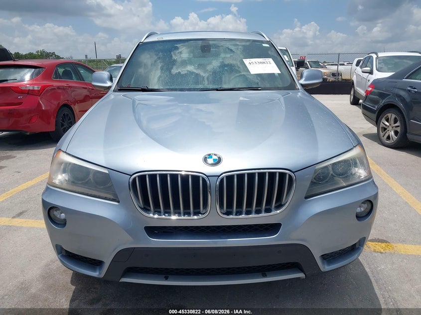 2012 BMW X3 3.0 xDrive35I blue Lot 111045330822 Vin 5UXWX7C57CL737235