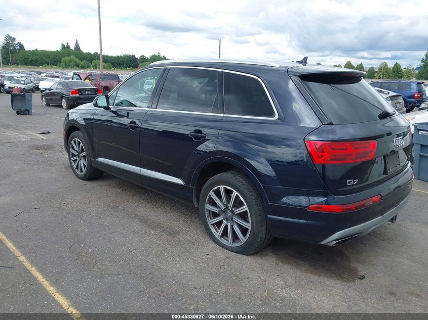 Vin: wa1laaf76hd027786, lot: 45828765, audi q7 3.0t premium 20173
