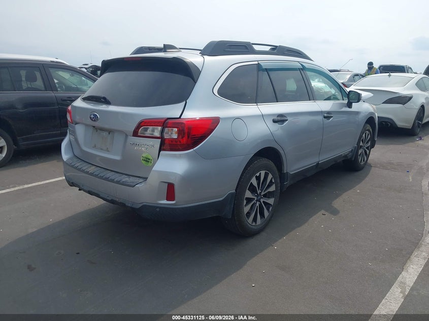 Vin: 4s4bsancxh3367683, lot: 45829063, subaru outback 2.5i limited 20174