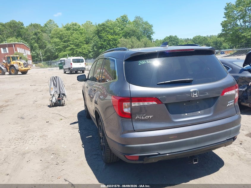 Vin: 5fnyf6h2xmb041026, lot: 45829515, honda pilot awd special edition 20213