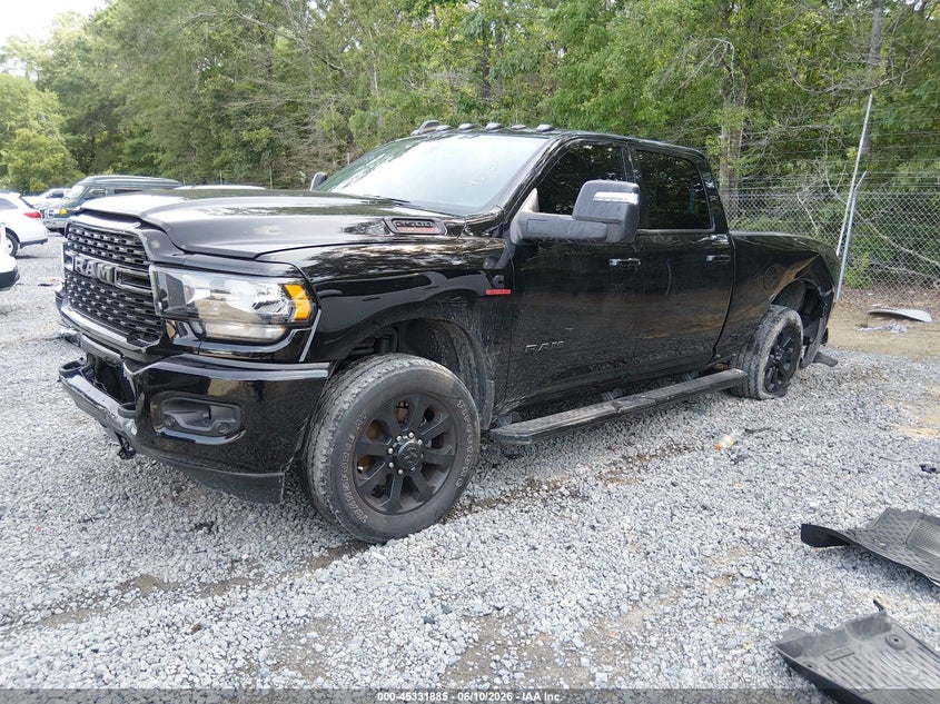 Vin: 3c6ur5dl7rg111279, lot: 45829821, ram 2500 big horn  4x4 6'4 box 20242