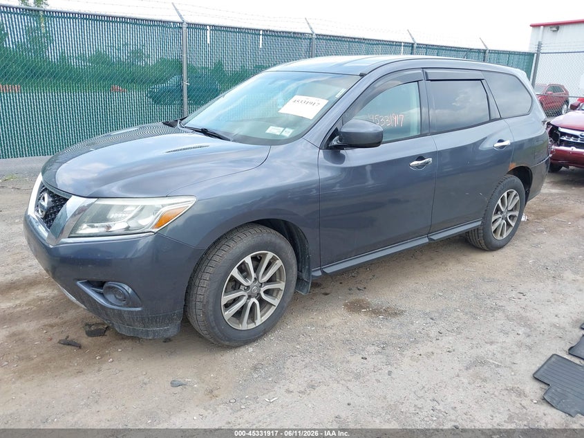 Vin: 5n1ar2mm0ec617015, lot: 45829853, nissan pathfinder s 20142